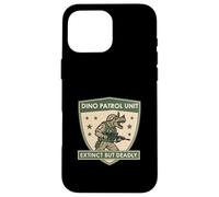 Unidad de Patrulla Dino Extinta Pero Mortal Guerrero Arte Triceratops Carcasa para iPhone 16 Pro Max