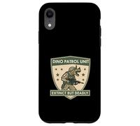 Unidad de Patrulla Dino Extinta Pero Mortal Guerrero Arte Triceratops Carcasa para iPhone XR