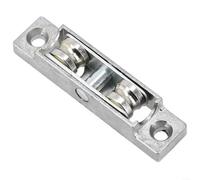 Unidad de polea de puerta corredera de acero inoxidable con marco de aleación de zinc diseñada para alineación de riel de ventana abatible y movimiento de baja fricción (1#)