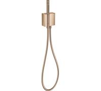 Unidad de Porter AXOR Edge de tamaño manual con ducha manual de varilla de 2 chorros y manguera de ducha., 46520300, Color: Oro rojo pulido