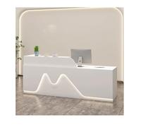 Unidad de recepción, mostrador de caja al por menor, escritorio de oficina con fuerte capacidad de carga y estructura estable, equipado con luces LED de ambiente