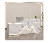 Unidad de recepción, mostrador de caja al por menor, escritorio de oficina con fuerte capacidad de carga y estructura estable, equipado con luces LED de ambiente