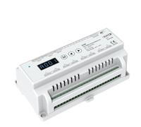 Unidad de relé DALI DMX 8 canales con pantalla LED segmentos, 100-240 V CA, x 16 A, DH8 DT7, certificación DALI-2, protocolos estándar DMX512