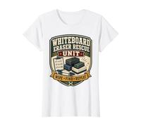 Unidad de Rescate de Borrador de Pizarra Blanca Camiseta gráfica económica, Mujer, Blanco, XS