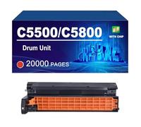 Unidad De Tambor C5500 C5800 Compatible para Oki C610DN C5500 C5600 C5650 C5700 C5800 C5900 C5850, 20000 Páginas,Magenta-1 Pack