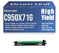 Unidad de Tambor C950 X950 C952 X952 X954 Compatible Tambor de Imagen C950X73G C950X71G para Lexmark C950de C950dte X950de X950dhe X950dte X952de X952dte X954de XS950de,Cyan-C950X71G