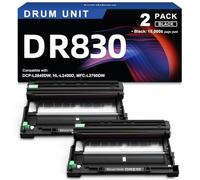 Unidad de tambor compatible DR830 de repuesto para Brother DR830 DR-830 TN830 TN830XL para impresora DCP-L2640DW HL-L2405W HL-L2420DW HL-L2460DW HL-L2480DW MFC-L2820DW MFC-L2900DW Series, paquete de 2