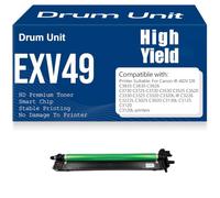Unidad de Tambor Compatible EXV49 para Canon IR-ADV DX C3835 C3830 C3826 C3730 C3725 C3720 C3530 C3525 C3520 C3330 C3325 C3320 C3226 C3025 C3020 C3130L C3125 C3120,Yellow-EXV49