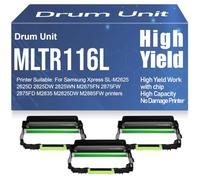 Unidad de Tambor Compatible SL-M2625/2625D (MLT-R116L) de Alto Rendimiento para Samsung Xpress M2675FN, 2875FW, 2875FD, M2835, M2825DW, M2885FW (9000 páginas),3PC-Black