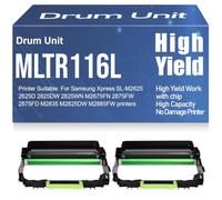 Unidad de Tambor Compatible SL-M2625/2625D (MLT-R116L) de Alto Rendimiento para Samsung Xpress M2675FN, 2875FW, 2875FD, M2835, M2825DW, M2885FW (9000 páginas),2PC-Black