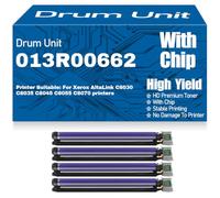 Unidad de Tambor de Imagen Compatible 013R00662 para Xerox AltaLink C8030 C8035 C8045 C8055 C8070 Impresoras Alto Rendimiento 125 000 páginas,4Pack-013R00662