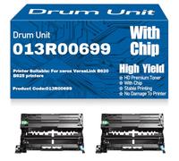 Unidad de Tambor de Imagen Compatible 013R00699 para Xerox VersaLink B620 B625 Impresoras,2PC-Black