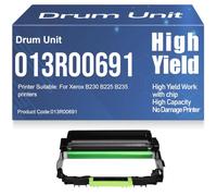 Unidad de Tambor de Imagen de Alto Rendimiento 013R00691 Compatible para Xerox B230 B225 B235 Impresoras 12.000 páginas,1PC-Black