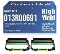 Unidad de Tambor de Imagen de Alto Rendimiento 013R00691 Compatible para Xerox B230 B225 B235 Impresoras 12.000 páginas,2PC-Black