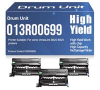 Unidad de Tambor de Imagen de Alto Rendimiento 013R00699 Compatible para Xerox VersaLink B620 B625 Impresoras de 100 000 páginas,3PC-Black
