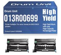 Unidad de Tambor de Imagen de Alto Rendimiento 013R00699 Compatible para Xerox VersaLink B620 B625 Impresoras de 100 000 páginas,2PC-Black