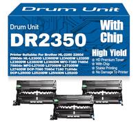 Unidad de Tambor de Imagen DR2350 Compatible para Brother HL-2260, 2260d, 2560dn, HL-L2300D, L2365DW, L2340DW, L2320D, L2360DW, L2380DW, L2360DN, MFC-7380, 7480d, 7880dn,3PC-Black