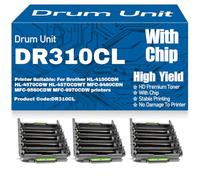 Unidad de Tambor de Imagen DR310 ompatible para Brother HL-4150CDN HL-4570CDW HL-457OCDWT MFC-9460CDN MFC-9560CDW MFC-9970CDW Impresoras Alto Rendimiento 25 000 páginas,3PC-DR310CL