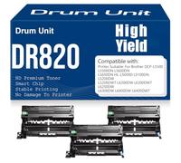 Unidad de Tambor de Imagen DR820 Compatible para Brother MFC-L5700DW L5800DW L5850DW L5900DW L6700DW L6750DW L6800DW L6900DW Impresoras Alto Rendimiento 30.000 páginas,3PC-Black