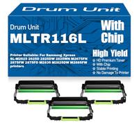 Unidad de Tambor de Imagen MLT-R116L Compatible para Samsung Xpress SL-M2625 2625D 2825DW 2825WN M2675FN 2875FW 2875FD M2835 M2825DW M2885FW Impresoras de Alto Rendimiento,3PC-Black