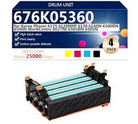 Unidad de Tambor de Repuesto 676K05360 para Xerox Phaser 6125 6128MFP 6130 6140N 6500DN 6500N 6027NI 6505DN 6505N Impresoras, 25000 Páginas,BCMY-1 Set