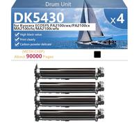 Unidad de Tambor DK5430 de alta Capacidad | para Kyocera ECOSYS PA2100cwx PA2100cx MA2100cfx MA2100cwfx Impresoras, Transparente y de larga Duración,Black-4 pack