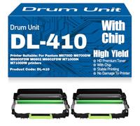Unidad de Tambor DL-410 Compatible con el Tambor de Imagen DL410 para Pantum M6700D M6700DW M6800FDW M6802 M6802FDW M7100DN M7100DW Impresoras de Alto Rendimiento,2PC-Black