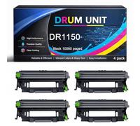 Unidad de Tambor DR1150 Compatible con Brother DR 1150 TN1150 | para Impresoras DCP-L1640W DCP-L1642W DCP-L1660W DCP-L1640WXL DCP-L1642WXL HL-L1240W HL-L1242W HL-L1242WXL,Black-4pack