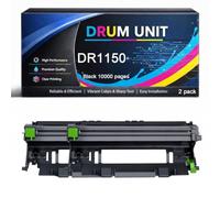 Unidad de Tambor DR1150 Compatible con Brother DR 1150 TN1150 | para Impresoras DCP-L1640W DCP-L1642W DCP-L1660W DCP-L1640WXL DCP-L1642WXL HL-L1240W HL-L1242W HL-L1242WXL,Black-2pack