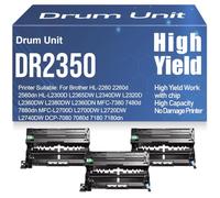 Unidad de Tambor DR2350 para Brother HL-2260 2260d 2560dn L2300D L2365DW L2340DW L2320D L2360DW L2380DW L2360DN MFC-7380 7480d 7880dn L2700DW L2720DW L2740DW DCP-7080 7180,3PC-Black