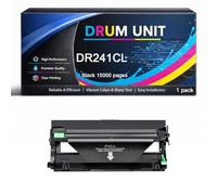 Unidad de Tambor DR241 ompatible para Brother DR 241 R241 | 15.000 páginas para impresoras MFC-9130CW HL-3170CDW MFC-9340CDW HL-3140CW MFC-9330CDW HL-3150CDW DCP-9015CDW,Cyan-1pack