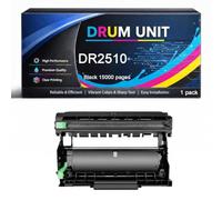 Unidad de Tambor DR2510 Compatible con Brother DR 2510 TN2510 15000 páginas para Impresoras HL-L2400DWE HL-L2400DW L2800DW DCP-L2627DWE DCP-L2620DW MFC-L2860DWE DCP-L2627DW DCP-L2665DW,Black-1pack