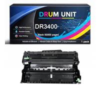 Unidad de Tambor DR3400 Compatible para Brother DR 3400 TN3430 50000 Páginas para HL-L5000D HL-L5200DW HL-L6400DW DCP-L5500DN MFC-L5750DW MFC-L5850DW MFC-L5900DW Impresoras,Black-1pack