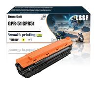 Unidad de tambor GPR-51 GPR51 compatible con impresoras imageRUNNER Advance C355i C355iFC C355P C350i C250iF C255i, piezas de repuesto que contienen chip e impresión transparente/76(1 Pack Yellow)