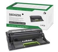 Unidad de tambor negro 58D0Z00 (1 unidad) - Compatible con Lvan 58D0Z00 unidad de imagen de repuesto para Lexmark B2865dw MS725dvn MS821dn MS821n MS823dn MS825dn MS826de MX721ade MX722ade MX822ade