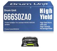 Unidad de Tambor XM3350 M3350 Alto Rendimiento Tambor de Imagen 66S0ZA0 para Lexmark M3350 XM3350 Impresoras 75 000 páginas,1PC-Black
