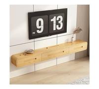 Unidad De TV Flotante con 2 Cajones, Centro De Entretenimiento Montado En La Pared, Consola Multimedia para Debajo del TV para Sala De Estar Y Dormitorio (Color : Log Color, S : 120cm)