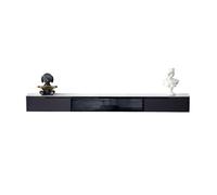 Unidad de TV Flotante Mueble de TV flotante de pared con 1 puerta abatible de vidrio, 2 cajones y encimera de pizarra, consola multimedia flotante de estilo minimalista for debajo de los televisores M