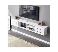 Unidad de TV Flotante Mueble de TV flotante, mueble de TV de pared, consola multimedia de entretenimiento, banco de TV con almacenamiento for sala de estar Mueble Flotante para TV(Blanco)