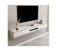 Unidad de TV Flotante Soporte flotante for TV con almacenamiento, moderna consola de TV de montaje en pared for debajo del televisor, consola multimedia flotante de madera de caucho for dormitorio, sa