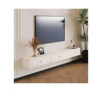 Unidad de TV Flotante Soporte flotante for TV, elegante centro de entretenimiento vintage montado en la pared con almacenamiento, consola flotante for TV con 1 gabinete y 2 cajones Mueble Flotante par