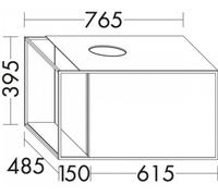 Unidad de vanidad burgbad Junit para lavabos de superficie, versión derecha, anchura: 765mm, SFRI076RF3149G0175, Color: Gris Alto Brillo / Gris Brillante