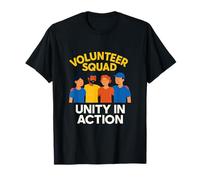 Unidad en acción Volunteer Squad Charity Fundraiser Design Camiseta