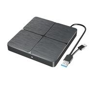 Unidad Externa de DVD BLU-Ray USB 3.0, Reproductor de CD DVD portátil, Lector y grabadora for Ordenador portátil y PC Rápido y Conveniente