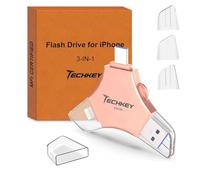 Unidad flash certificada MFi para iPhone iPad de 256 GB, memoria externa 3 en 1, almacenamiento de fotos para imágenes, vídeos, ahorro de datos, copia de seguridad, USB 3.0 de alta velocidad, pulgar