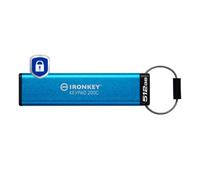 Kingston Ironkey Keypad 200C 512GB Unidad Flash USB Cifrada | Teclado Alfanumérico | Acceso Multi-Pin | XTS-AES 256-bit | FIPS 140-3 Nivel 3 Certificado (Pendiente) | IKKP200C/512GB, Azul
