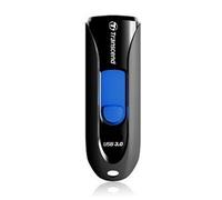 Unidad flash Transcend JetFlash 790 128GB USB 3.2 Gen 1 retráctil negra azul