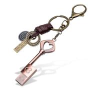 Unidad Flash USB 2.0 de 16GB, Memoria USB BorlterClamp con Forma de Corazón y Llave de Metal Retro con Llavero para Boda/Regalo de Cumpleaños/Regalo de Graduación