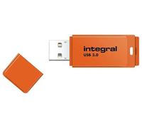 Unidad Flash USB 3.0 Neon, 128GB Naranja - INFD128GBNEONOR3.0
