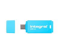 Unidad Flash USB 3.2 Gen 1 Integral Neon-C de 32 GB, Tipo-C de Alta Velocidad, USB 3.1 o 3.0, Azul NEÓN, 150 MB/s de Lectura y 30 MB/s de Escritura, Almacenamiento portátil para PC, Mac o portátil